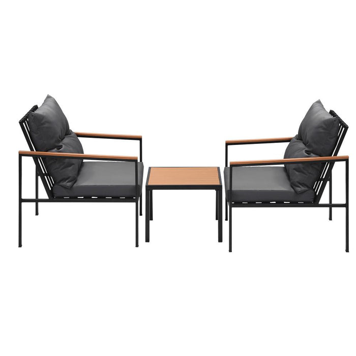 Breeze Designer 3 Piece Outdoor Patio Set | 3pc Soft Cushioned Modern Outdoor Furniture Set | 3 Models