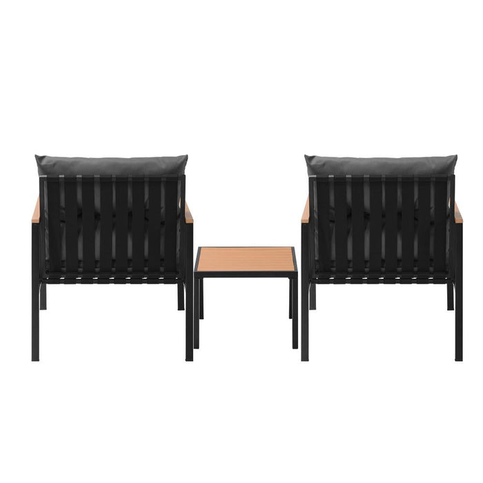 Breeze Designer 3 Piece Outdoor Patio Set | 3pc Soft Cushioned Modern Outdoor Furniture Set | 3 Models