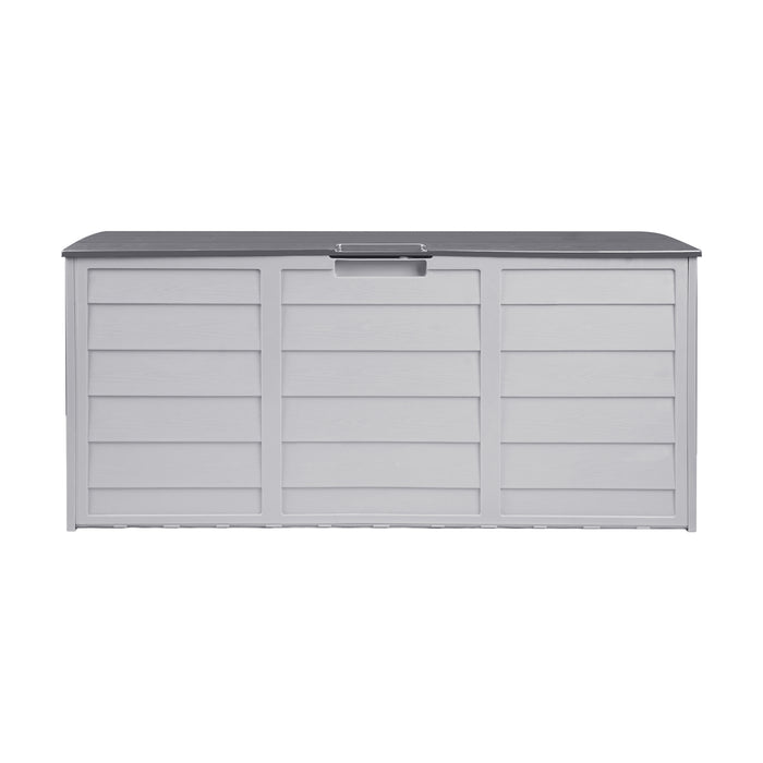 Forte 290L Weatherproof Outdoor Storage Box |  Grey Lockable Garden or Garage Storage Box by Livsip