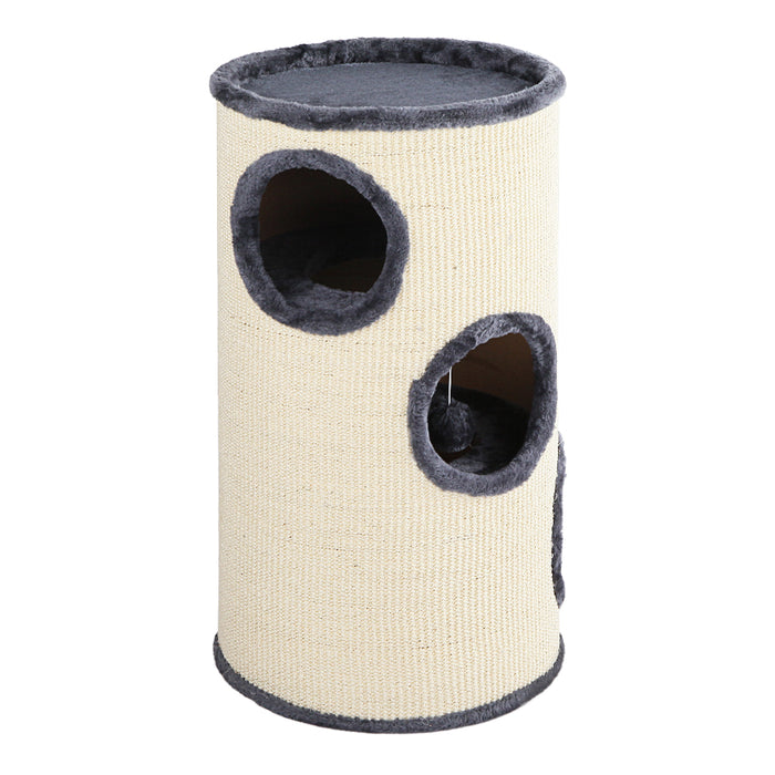 70cm Cat Tree Scratching Post Scratcher Tower | Plush Cat Hideout Condo House