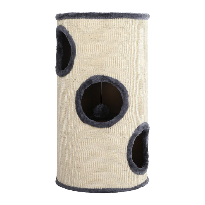70cm Cat Tree Scratching Post Scratcher Tower | Plush Cat Hideout Condo House
