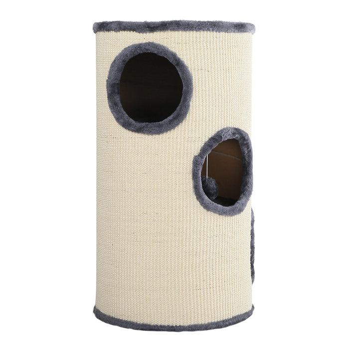 70cm Cat Tree Scratching Post Scratcher Tower | Plush Cat Hideout Condo House