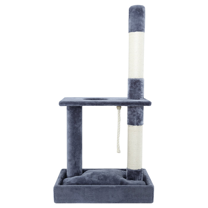 102cm Cat Tree Scratching Post Scratcher Tower | Multi Level Cat Condo House Grey