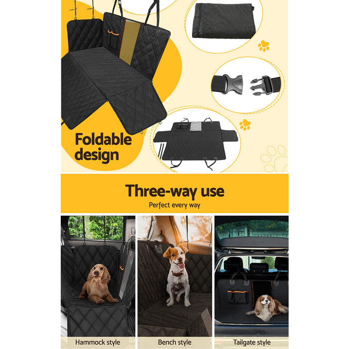 132cm Waterproof Non-Slip Pet Car Seat Cover | Travel Dog Hammock Seat Protector