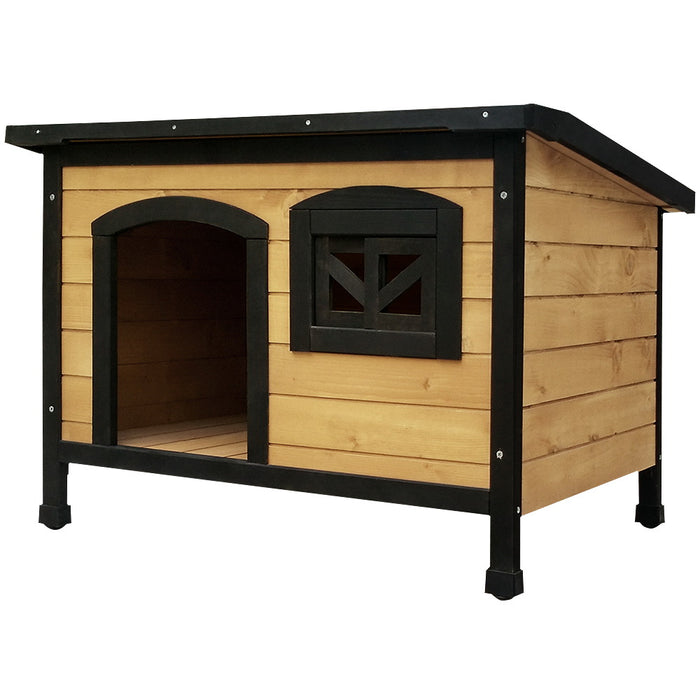 Large Weatherproof Outdoor Dog Kennel | Wooden Pet House Cabin Puppy or Dog