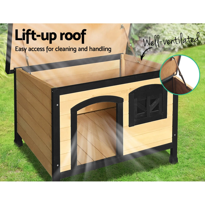 Large Weatherproof Outdoor Dog Kennel | Wooden Pet House Cabin Puppy or Dog