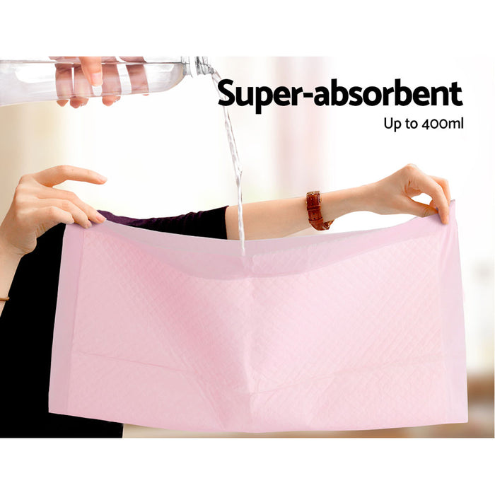 Super Absorbent 200 Puppy Pet Training Pads | Dog Cat Toilet - Pink