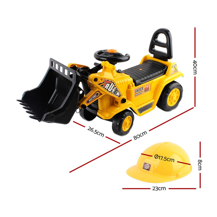 Funzee Active Yellow Kids Ride On Bulldozer