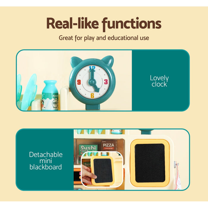 Funzee Kids Interactive 73pc Kitchen Pretend Playset | Childrens Fun Pretend Play Kitchen