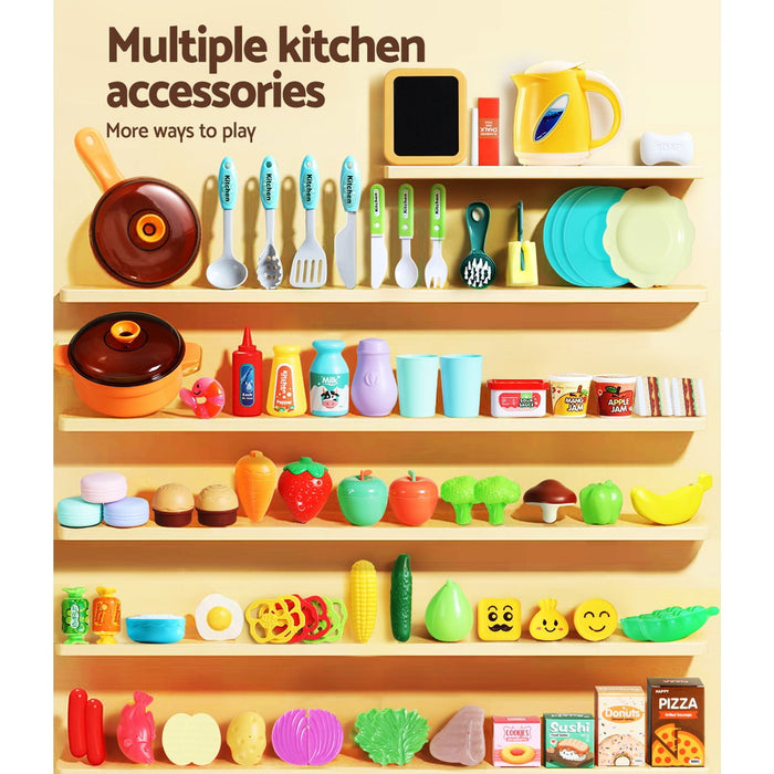Funzee Kids Interactive 73pc Kitchen Pretend Playset | Childrens Fun Pretend Play Kitchen