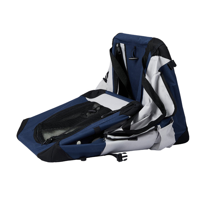 Pawzee Pet Carrier Bag | Dog Puppy Travel Crate | Blue 2XL