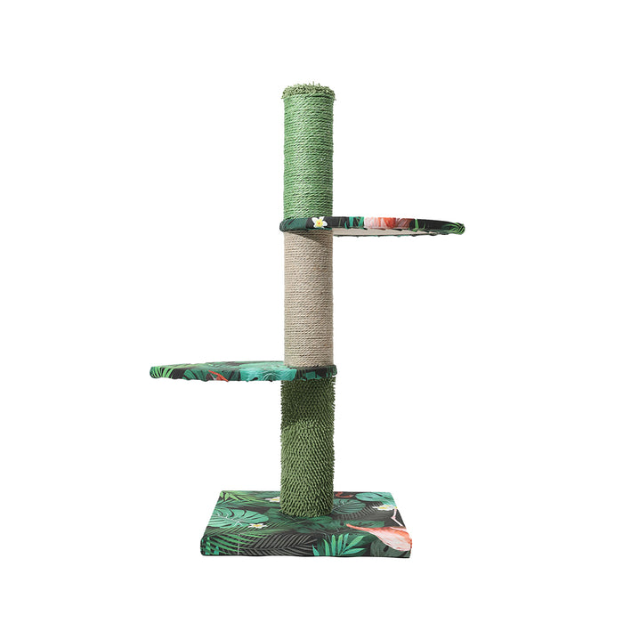 Pawzee Compact 3 Tier Cat Tree Scratching Post Condo Tower