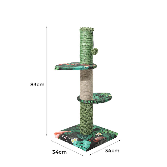 Pawzee Compact 3 Tier Cat Tree Scratching Post Condo Tower