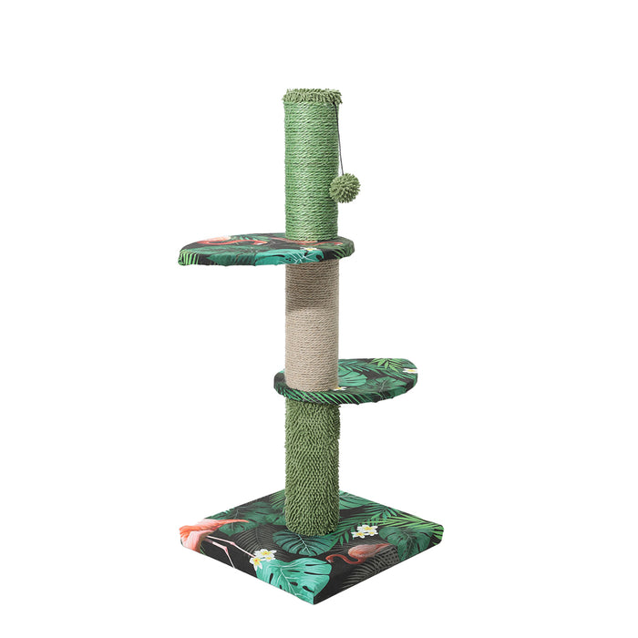 Pawzee Compact 3 Tier Cat Tree Scratching Post Condo Tower