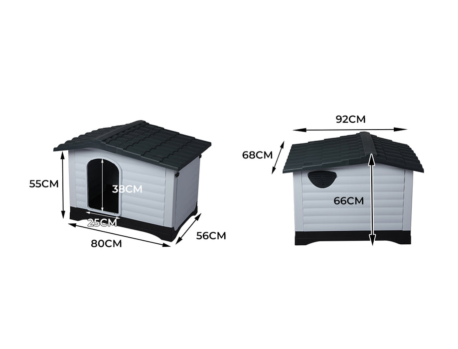 Pawzee Super Deluxe Large Outdoor Dog Kennel | Weatherpoof Dog Kennel