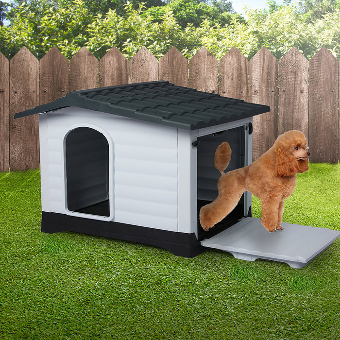 Pawzee Super Deluxe Large Outdoor Dog Kennel | Weatherpoof Dog Kennel