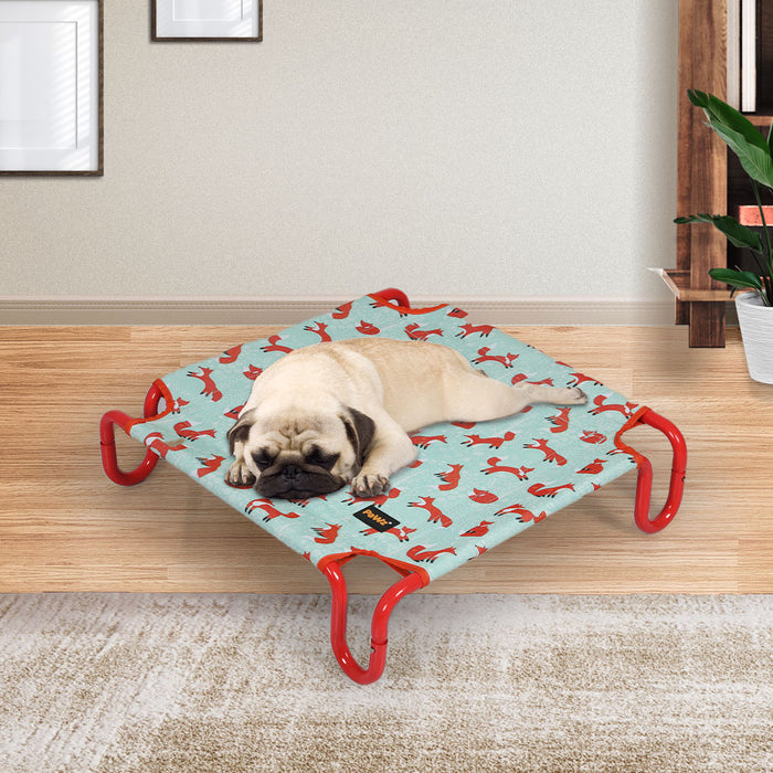 Pawzee Elevated Hammock Pet Bed | Portable Raised Dog and Cat Bed Small