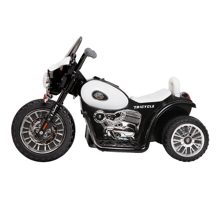 Funzee Kids Ride On Electric Chopper Bike with Lights | Kids Battery Operated Ride On Bike in White
