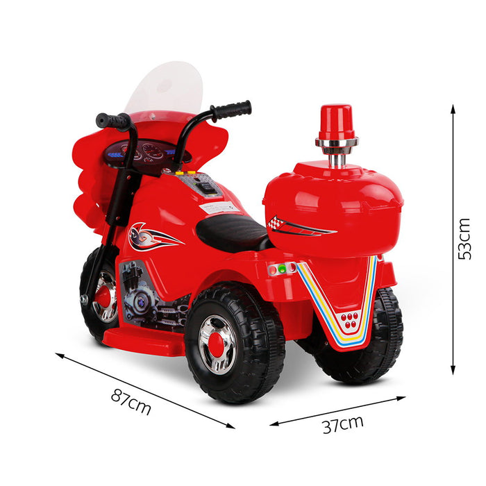 Funzee Kids Ride On Electric Motorbike with Lights | Kids Battery Operated Ride On Bike In Red