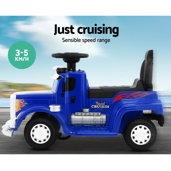 Funzee Kids Ride On Electric Toy Truck | Kids Battery Operated Ride on Truck in Blue