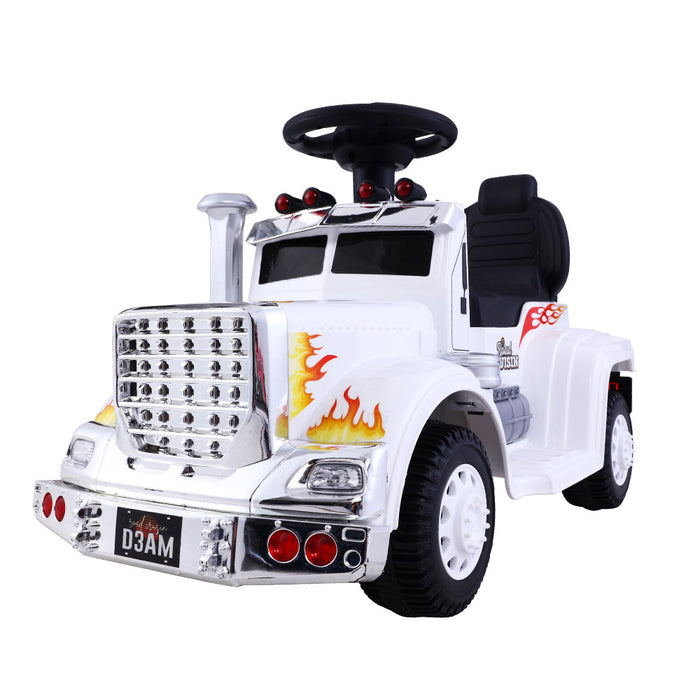 Funzee Kids Ride On Electric Toy Truck | Kids Battery Operated Ride on Truck in White