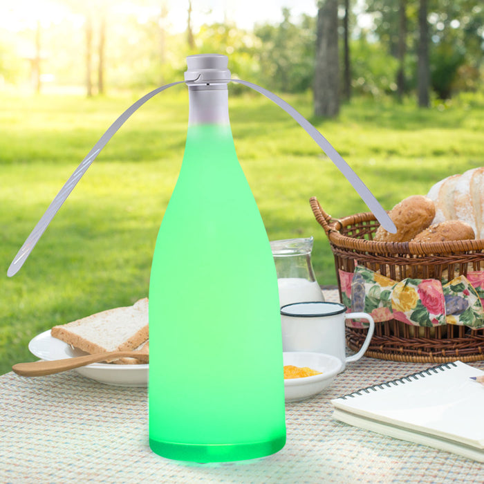 Natural LED Fly Repellent Fan | Bug Free Safe Trap | Picnic Outdoor Insect Repeller in Green