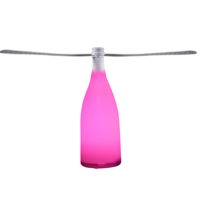 Natural LED Fly Repellent Fan | Bug Free Safe Trap | Picnic Outdoor Insect Repeller in Pink