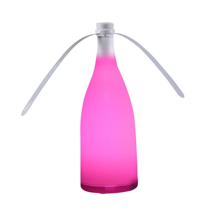 Natural LED Fly Repellent Fan | Bug Free Safe Trap | Picnic Outdoor Insect Repeller in Pink