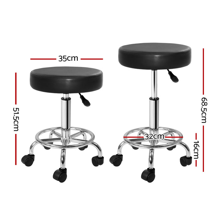 Imola 360° Rotatable Swivel Salon Stool in Black Swivel Beauty Barber Hairdressing Stool
