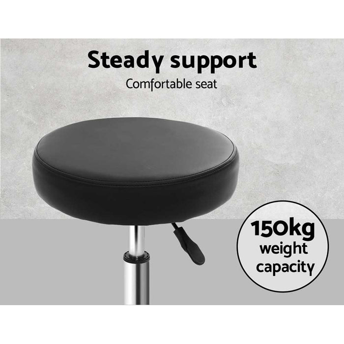 Imola 360° Rotatable Swivel Salon Stool in Black Swivel Beauty Barber Hairdressing Stool