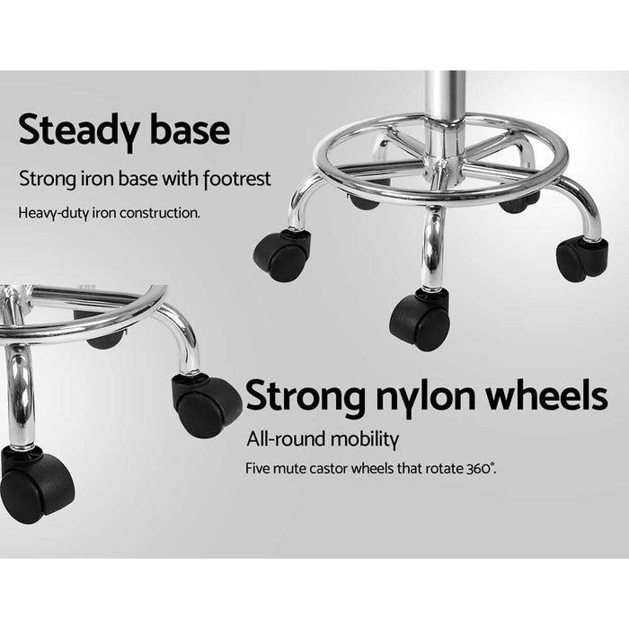 Imola 360° Rotatable Swivel Salon Stool in Black Swivel Beauty Barber Hairdressing Stool