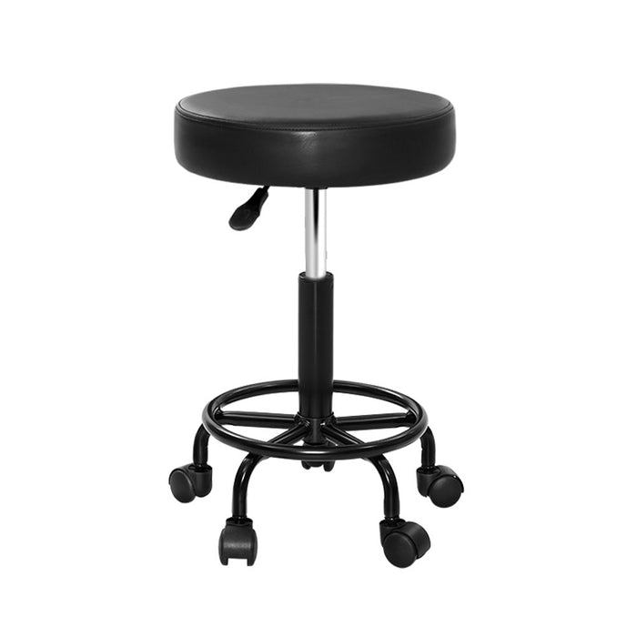 Venezia 360° Rotatable Swivel Salon Stool in White Swivel Beauty Barber Hairdressing Stool