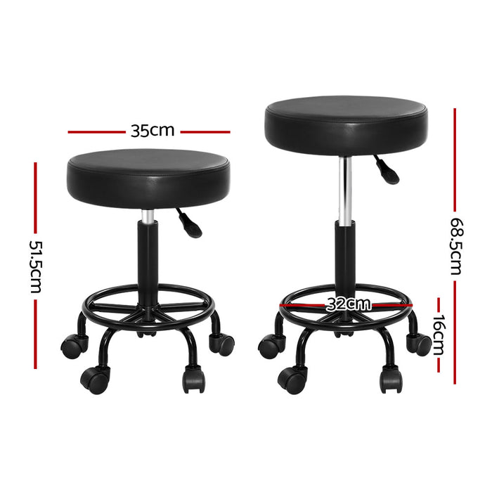 Venezia 360° Rotatable Swivel Salon Stool in White Swivel Beauty Barber Hairdressing Stool