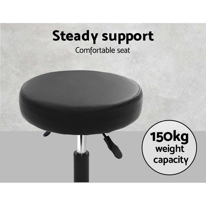 Venezia 360° Rotatable Swivel Salon Stool in White Swivel Beauty Barber Hairdressing Stool