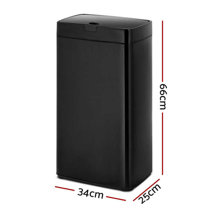 Automa 45L Black Motion Sensor Rubbish Bin | Hands Free Rubbish Bins