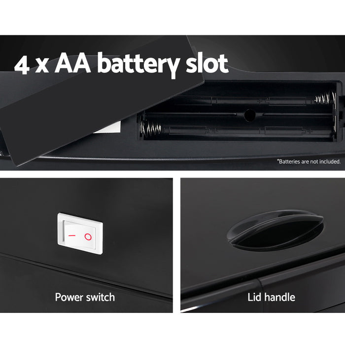 Automa 45L Black Motion Sensor Rubbish Bin | Hands Free Rubbish Bins