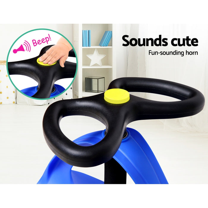 Funzee Kids Ride on Swing Car| Childrens Fun Wiggle Ride on Scooter Car in Blue