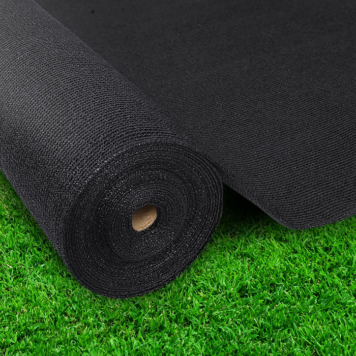 Instahut 50% UV Sun Shade Cloth Shadecloth Sail Roll Mesh Garden Outdoor 1.83x50m Black