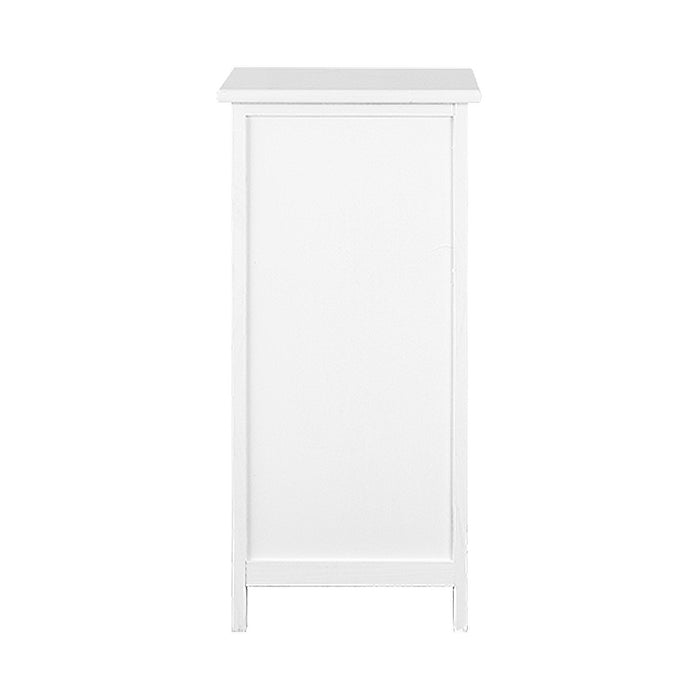 Mila Retro Wooden Bedside Tables in White