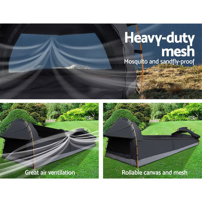 Outdoor King Single Large Biker Swag Camping | 500gsm Swager Tent