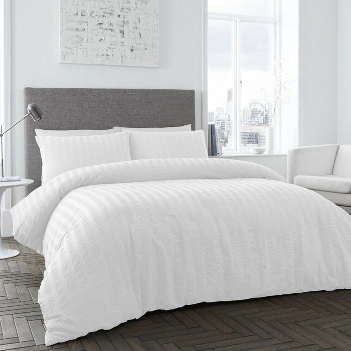 300TC Modern Seersucker Design Quilt Cover Set| 6 Sizes SK - 3 Colours