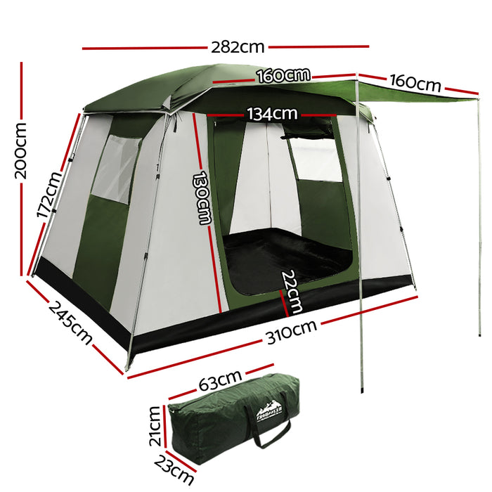 6 Person Family Camping Tent | Hiking Dome Large Tent UV and Water Resistant