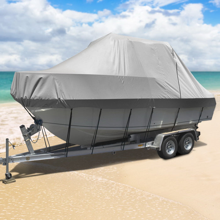 Heavy Duty Adjustable High Clearance 6.4m - 7m Waterproof Boat Cover