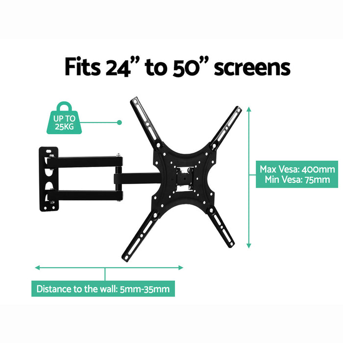 24” to 50” TV Wall Mount Monitor Bracket | TV Swivel Wall Bracket