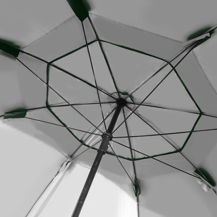 2.33M Large Beach Umbrella | UV Protected Beach Shelter and Beach Shade in Green