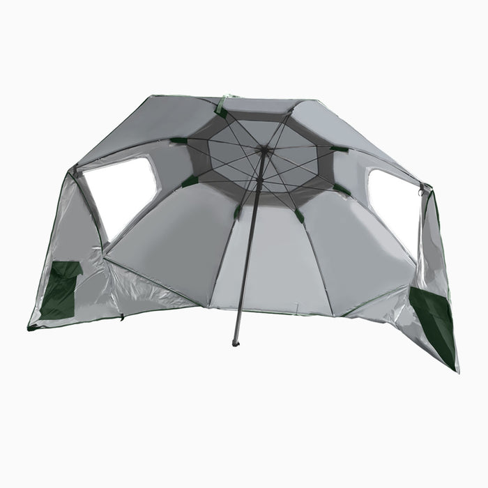2.33M Large Beach Umbrella | UV Protected Beach Shelter and Beach Shade in Green