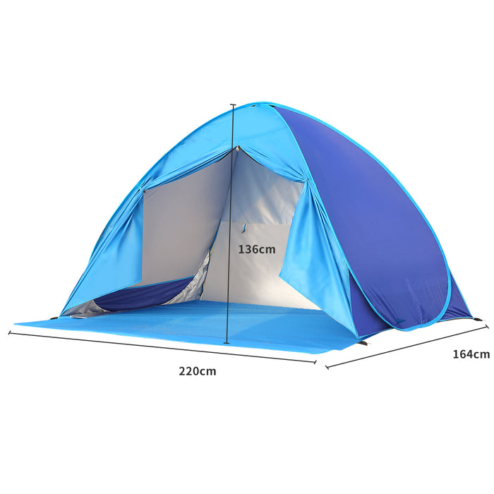 3 Person Sunee Pop Up Beach Tent | Camping Hiking Sun Shade Shelter by Mountainview