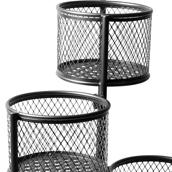Natura 6 Tier Metal Plant Stand | Flower Pot Shelves and Stand in Black