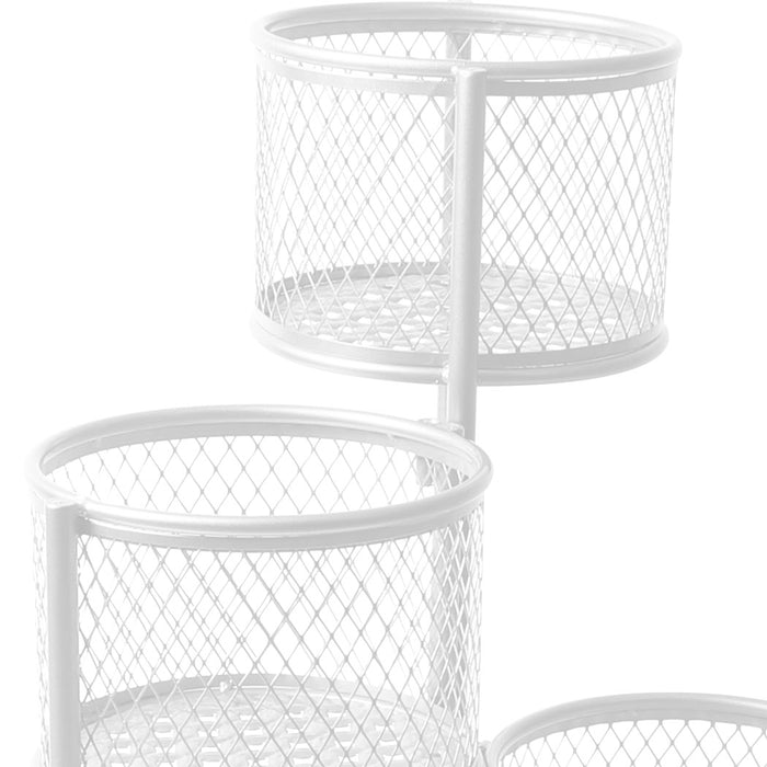 Natura 6 Tier Metal Plant Stand | Flower Pot Shelves and Stand in White