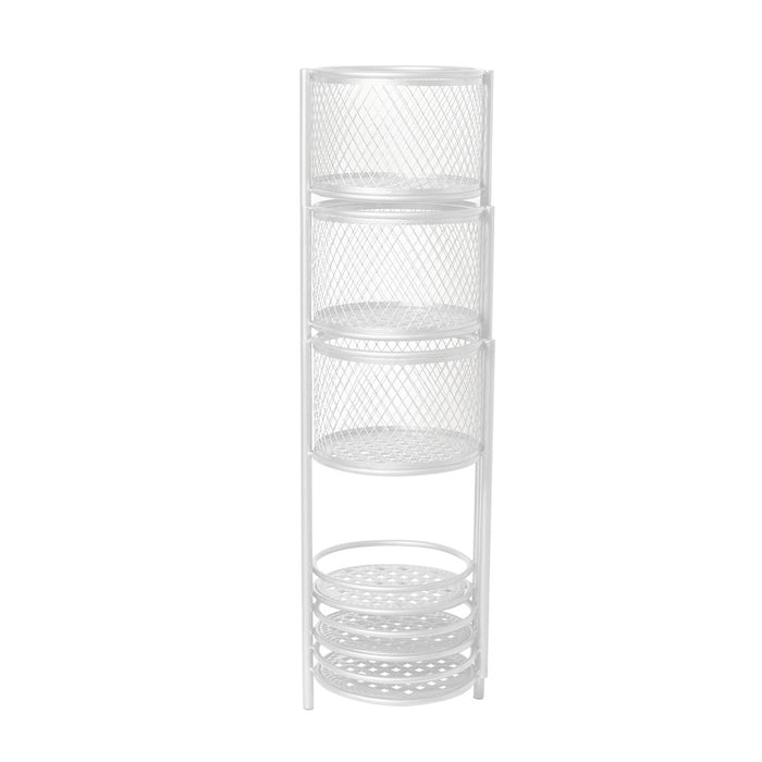 Natura 6 Tier Metal Plant Stand | Flower Pot Shelves and Stand in White